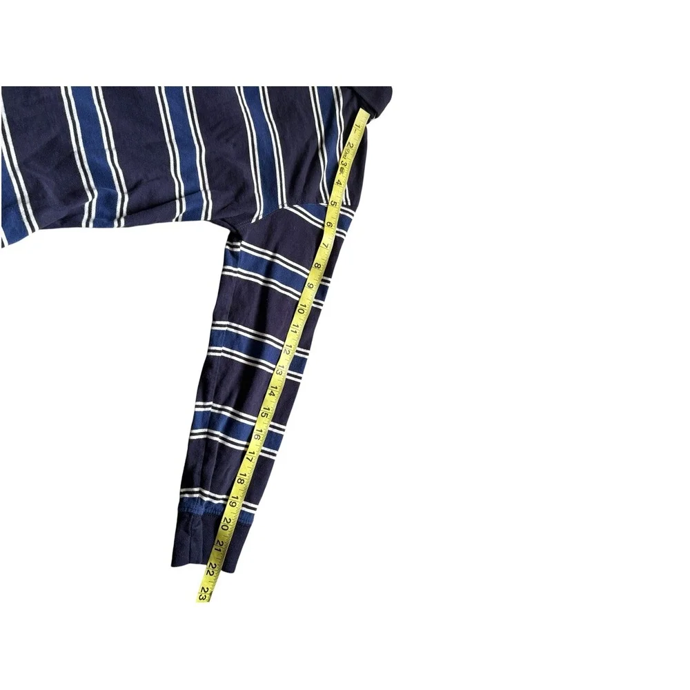 The Children's Place Boys Polo Shirt Size M‎ 7/8 Blue Striped Long Sleeve Cotton